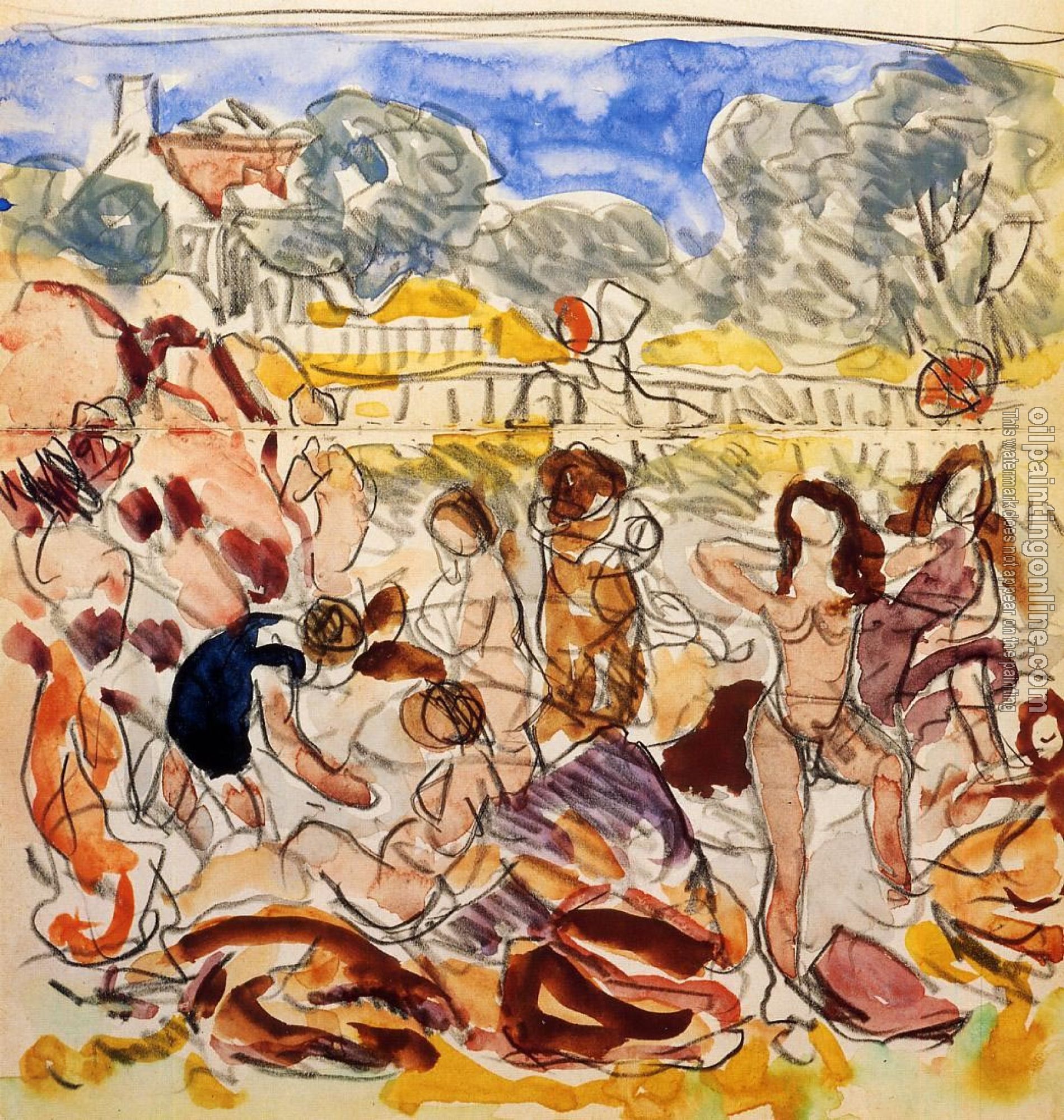 Prendergast, Maurice Brazil - Figures on the Beach